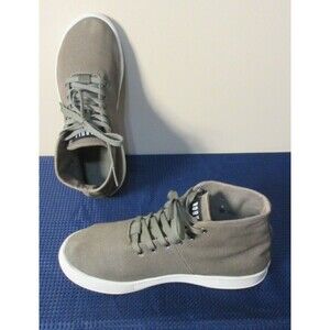 Nobull Trainer Canvas High Top Sneakers Womens 8-8.5 US Olive Green -sz worn off